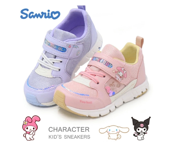 일본배송 마이멜로디 시나모롤 쿠로미 산리오 키즈 운동화 여아 SAC035